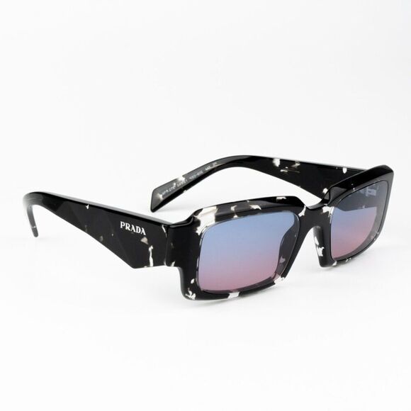 NEW Prada PR27ZS 15O60E Black Tortoise Blue Gradient Square Unisex Sunglasses - Picture 5 of 10